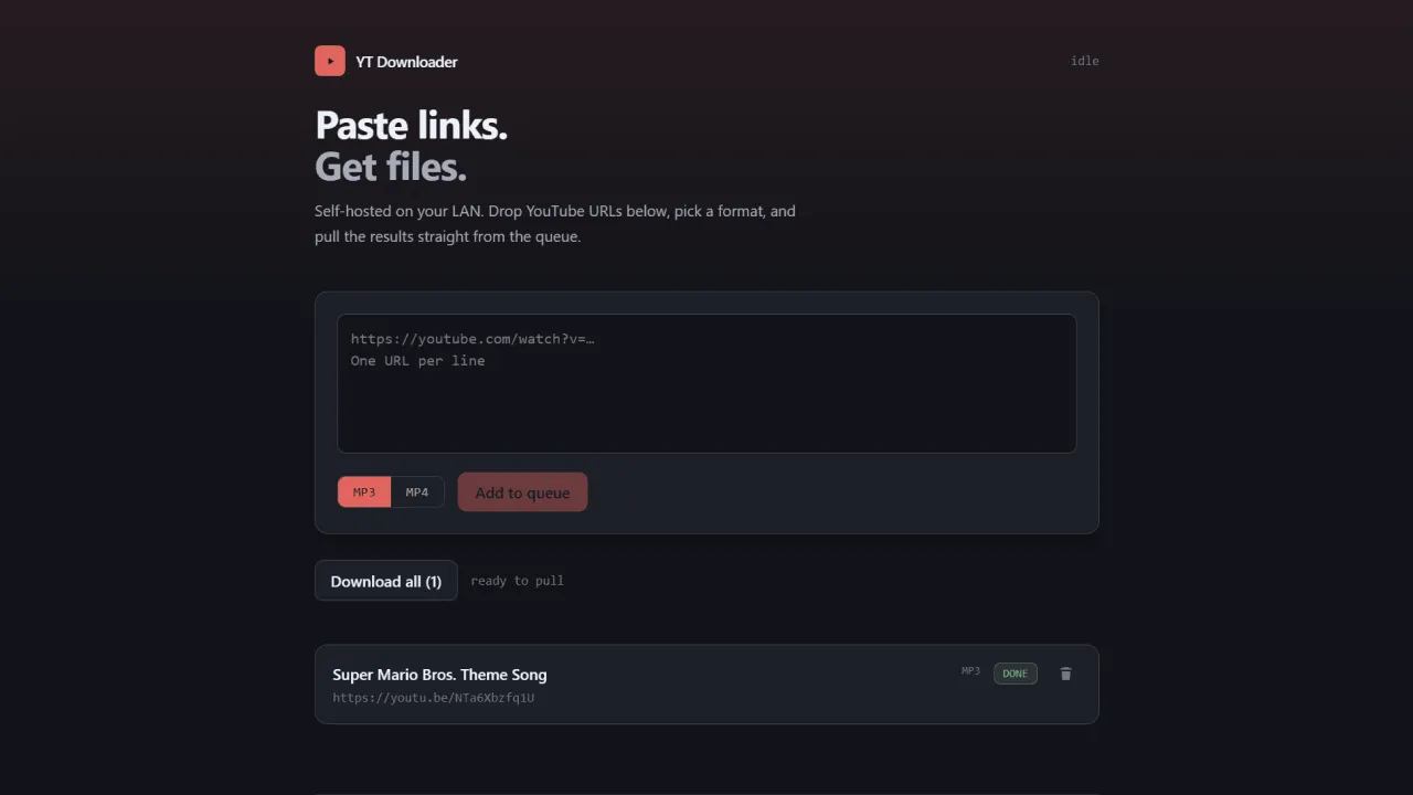 Thumbnail for project YT Downloader