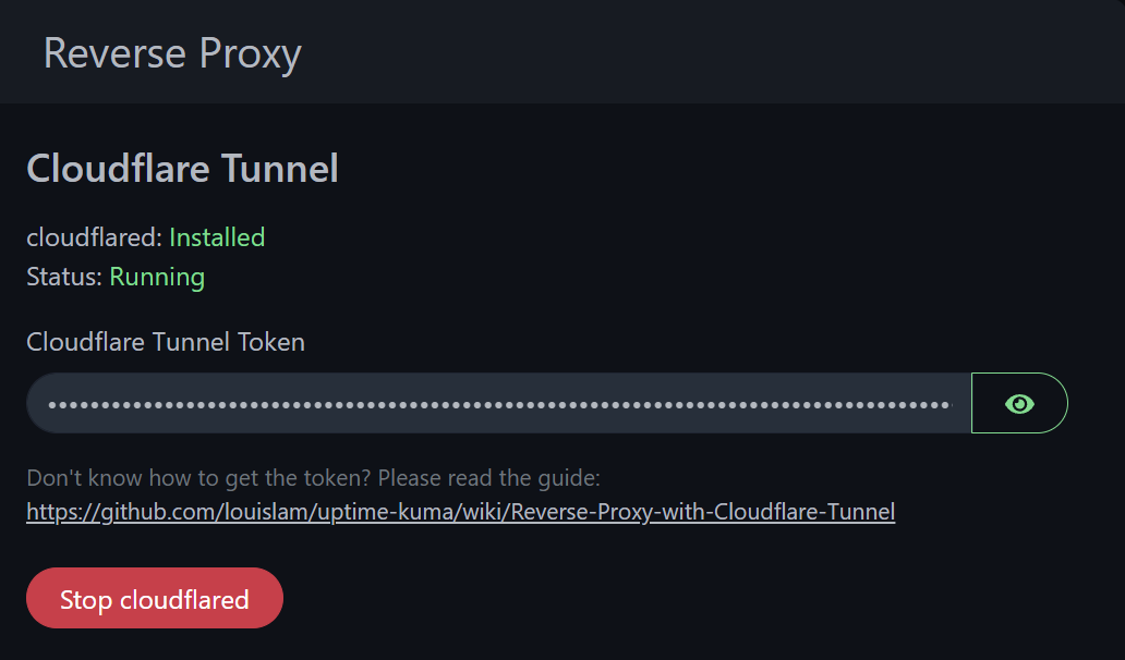 Uptime reverse proxy