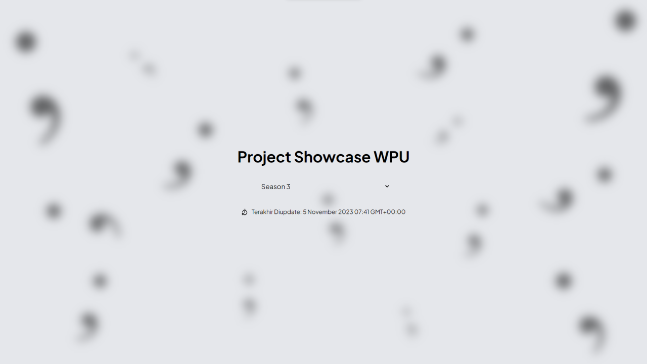 Thumbnail for project Project Showcase WPU