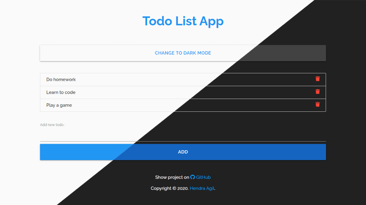 Image preview of Todo List App project